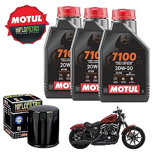 Kit 3 Oleos + Filtro Harley Davidson Faty Boy Sportster 883 HF171B