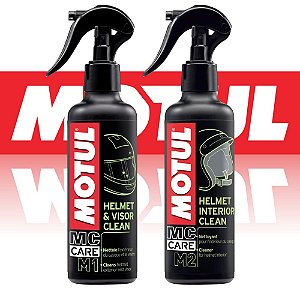 Kit Limpeza E Hidratação Motul Capacete Mc Care M1 + M2