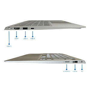 Palmrest Teclado Dell Inspiron 14 5401 5402 Prata