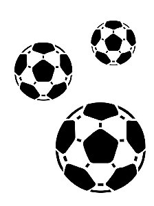 Stencil OPA 15x20 0161 Bolas de Futebol