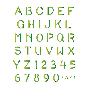 Stencil OPA 20x25 0477 Alfabeto Simples 2,2cm