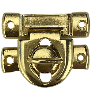 Fecho Cadeado G em Metal Dourado 4,1x3,4cm