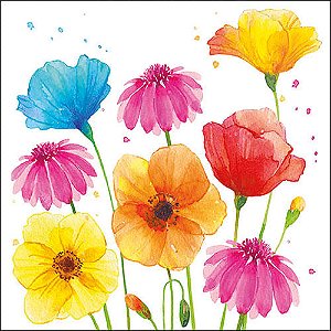Guardanapo Flores Coloridas de Verão 13317585 Ambiente com 2 peças