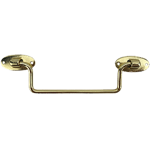 Puxador Alça Tradicional P em Metal Dourado 14,7x3,5cm