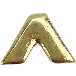 Letra Acento Circunflexo em Metal Dourado 0,9x0,6cm