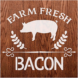 Stencil Litoarte 14x14cm STA-143 Bacon Farm Fresh