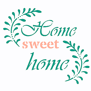 Stencil OPA 2989 Home Sweet Home 10x10cm