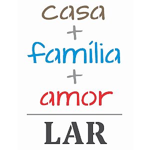 Stencil Opa 15x20cm 2704 Frase Casa Família Amor e Lar