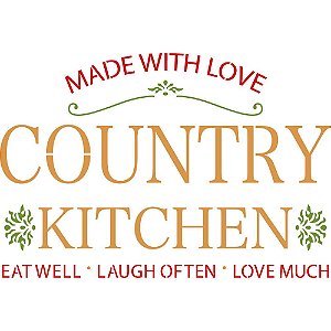 Stencil Litoarte 17x21 Kit Cozinha Country Kitchen STM-731