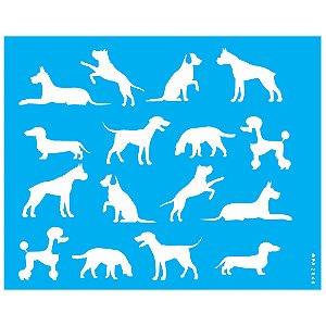 Stencil OPA 20x25 2868 Pet Estamparia Cães I