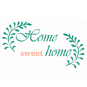 Stencil OPA 15x20 OPA2938 Frase Home Sweet Home