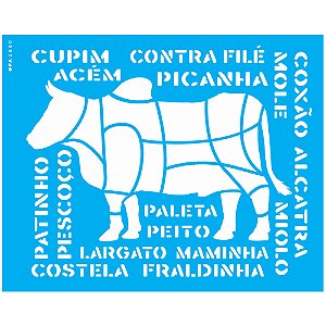 Stencil OPA 20x25 2880 Culinária Cortes do Boi