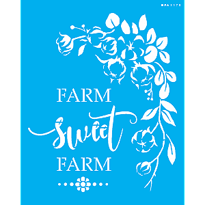 Stencil Opa 20x25 3178 Frase Farm Sweet Farm