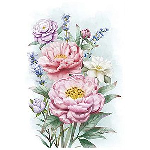 Papel para Arte Francesa Litoarte 31,1x21,1 AF-327 Rosas e Flores