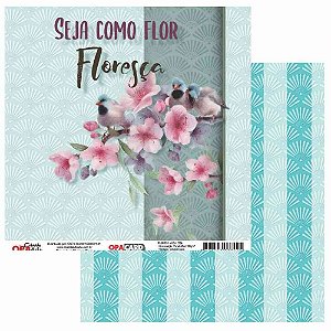 Papel Scrapbook 15x15 2754 Flores 1 OPACARD