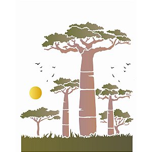 Stencil OPA 20x25 3433 África Baobá