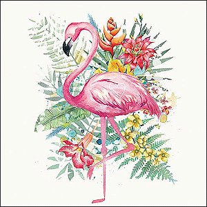 Guardanapo Flamingo Tropical 13317230 Ambiente com 2 peças