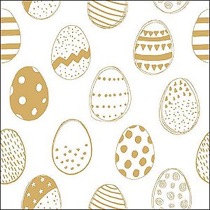 Guardanapo Páscoa Ovos Dourados por todos os Lugares 23317130 Ambiente com 2 peças