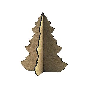 Aplique Enfeite de Mesa Árvore de Natal Lisa 16x13,5cm em MDF