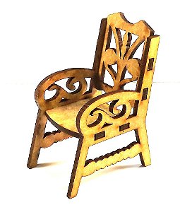 Cadeira Trabalhada 8x4,5cm em MDF
