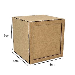 Cubo em MDF 5x5x5cm Encaixe Desmontável com Moldura