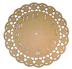 Relógio Bolas com Número Trabalhado 42x42cm em MDF