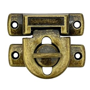 Fecho Cadeado G em Metal Ouro Velho 4,1x3,4cm