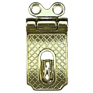 Fecho Porta Cadeado em Metal Dourado 4x2cm