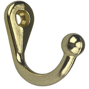 Gancho Simples M em Metal Dourado 2,5x2,5cm