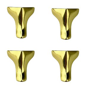 Pezinho Águia em Metal Dourado 2,7x2,7cm Kit com 4 peças