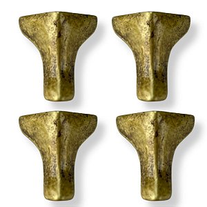 Pezinho Águia em Metal Ouro Velho 2,7x2,7cm Kit com 4 peças