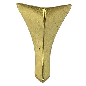 Pezinho Cantoneira Curvada P em Metal Dourado  2,7x1,9cm