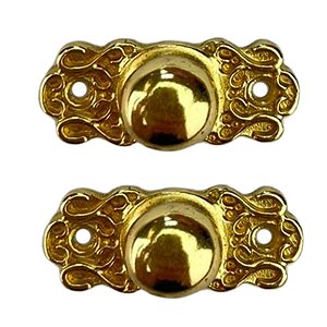 Puxador Bolinha / Pezinho Bolinha em Metal Dourado 2,8x1,2cm Kit com 2 peças