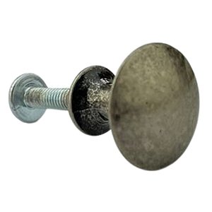 Puxador Botão Metal Prata Velha 2,2x1,6cm