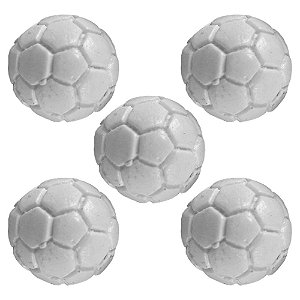 Aplique Meia Bola de Futebol 2,2x2,2cm com 5 unidades Resina