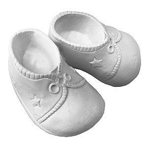 Aplique Par de Sapatos Infantil 10x9x3,6cm Resina