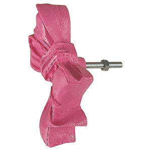 Puxador de Gaveta Laço 5x7cm Resina Pink
