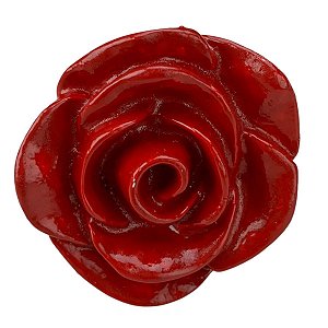 Puxador de Gaveta Rosa Vermelho 4,5x4,5cm Resina