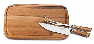 Jogo para Churrasco Inox 3pçs Polywood Tramontina Natural 21599/458