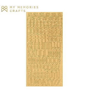 Alfabeto Metalizado Chipboard My Memories Crafts 10x20cm MMCMK-012