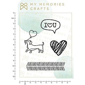 Carimbo de Silicone My Memories Crafts 10x13cm MMCMLV-009 My Love