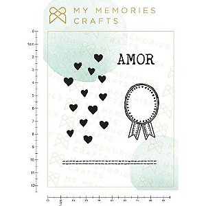 Carimbo de Silicone My Memories Crafts MMCMW2-009 Amor e Corações