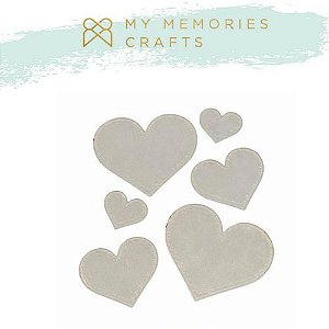 Kit Apliques Adesivados My Memories Crafts  MMCMM2-012 Corações