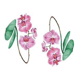 Aplique Litoarte APM4-452 4cm Minha Primavera Encantada Orquídeas 2 peças