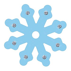 Aplique Litoarte APM8-595 8cm Floco de Neve Azul
