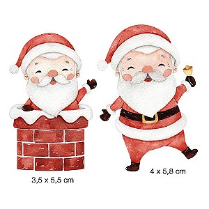 Aplique Litoarte APMN4-025 4cm Natal Doce Natal Papai Noel 2 peças