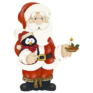Aplique Litoarte APMN8-106 8cm Natal Papai Noel com Pinguim