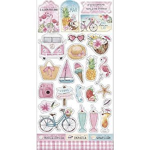 Apliques Die Cuts Litoarte LDC-034 15x29cm Praia