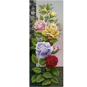 Papel Decoupage Arte Francesa Litoarte AFVM-059 Rosas Coloridas 17x42cm