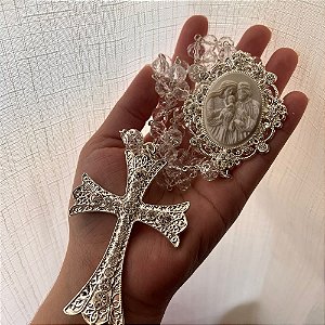 Terço Sagrada Família Cristal